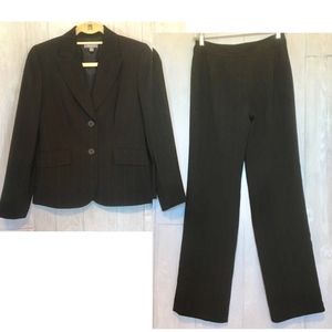 ANN TAYLOR Two Piece Suit Black Blazer and Slacks